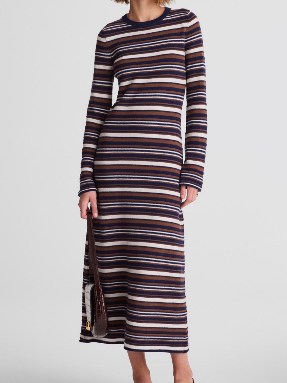 Crewneck Sweater Maxi Dress in Merino Wool